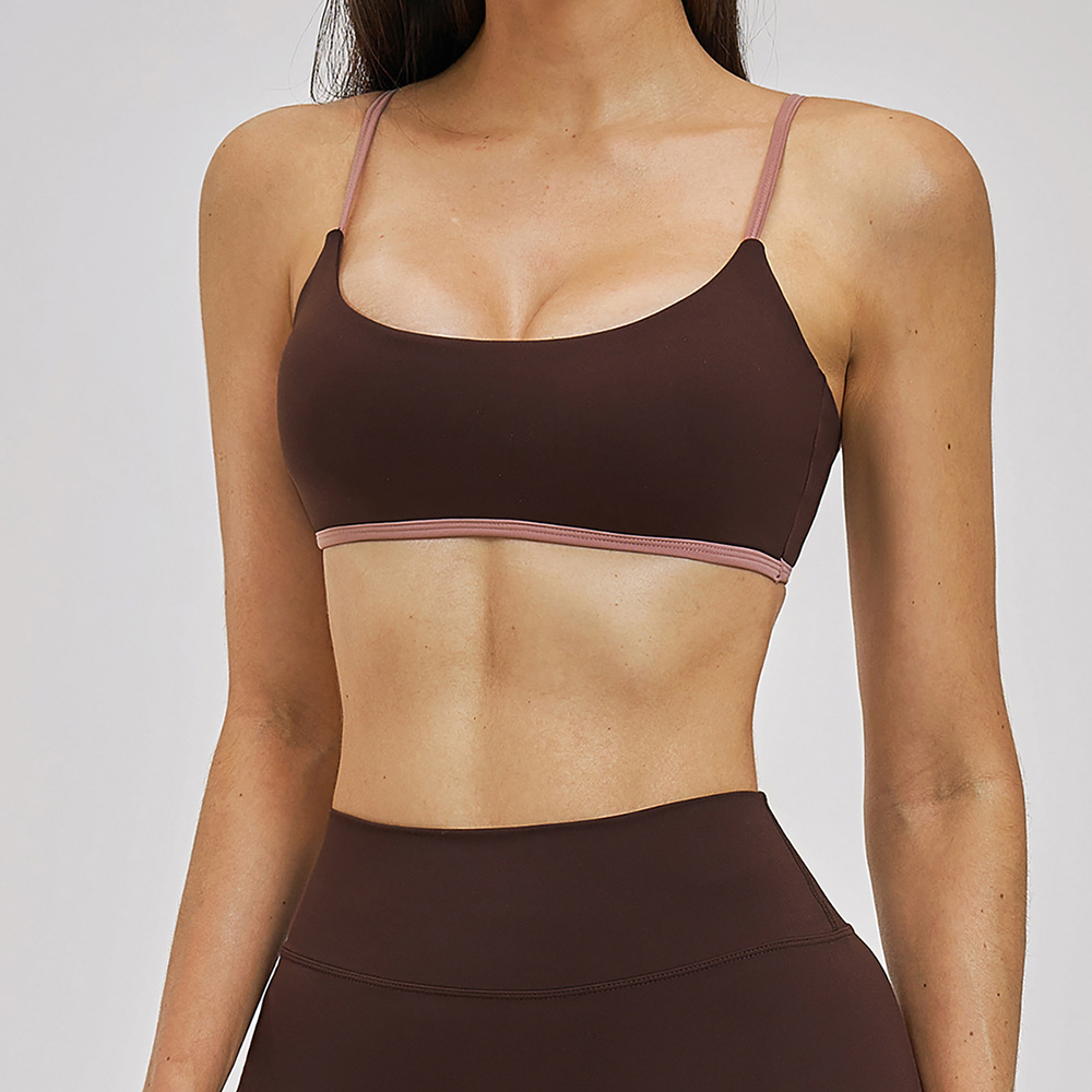 Bralette Triangle Set - Seksowny damski biustonosz sportowy push-up, top