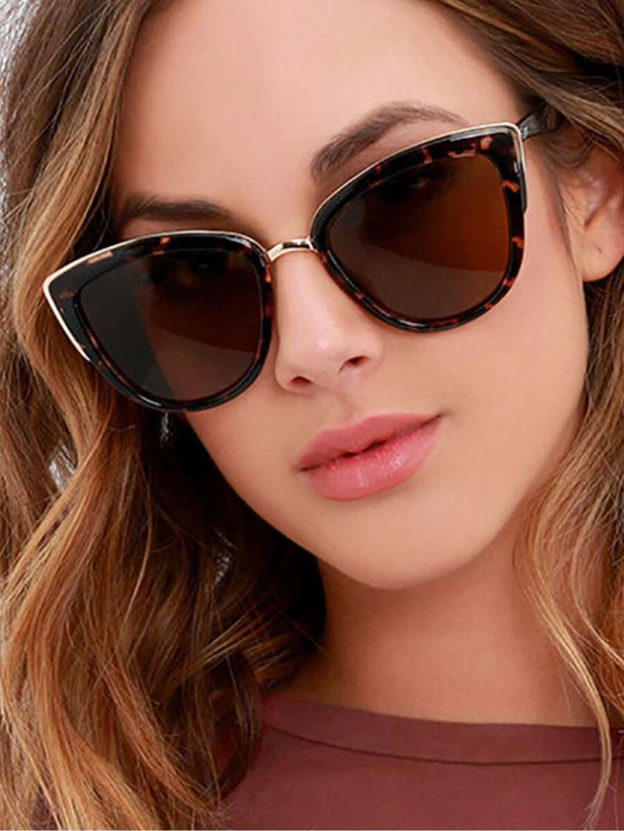 Sunglasses Cat Eye - 1/2/3/4 szt. Duże okulary damskie w