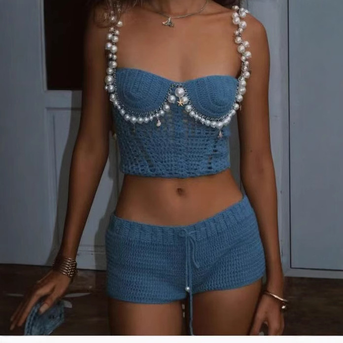 Seksowne, zdobione koralikami, – Crop Top Crochet recenzja i cena
