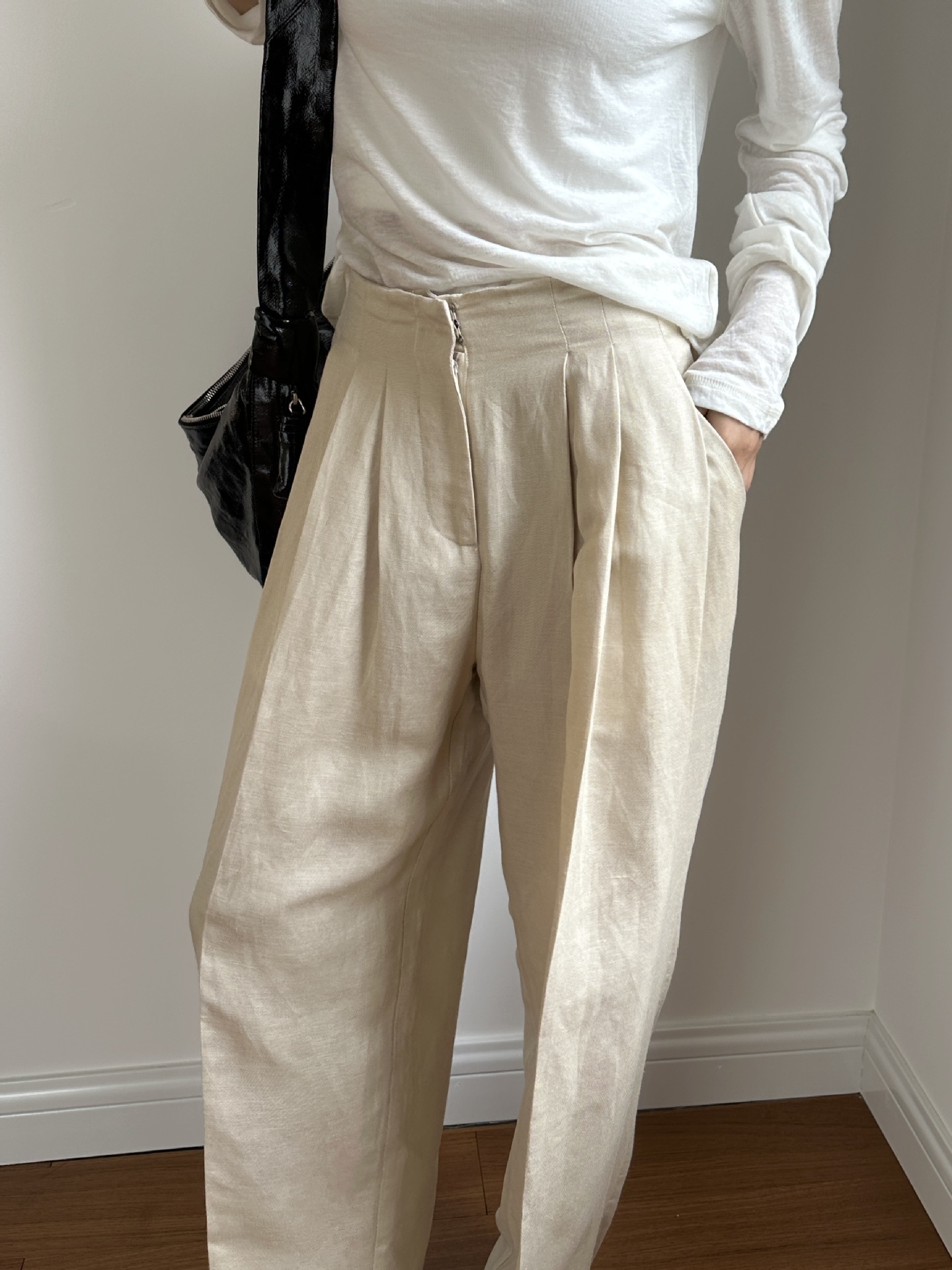 Luźne lniane spodnie z szeroki – Linen Pant Wide recenzja i cena