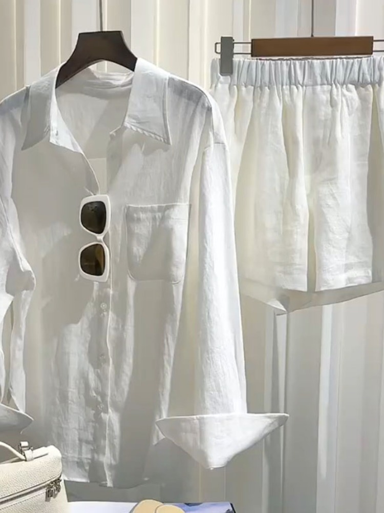 Letni damski lniany komplet: l – Linen Pant Wide recenzja i cena